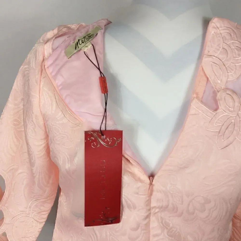 NWT Metisu Pink Lace Cutout Mini Dress - Picture 9 of 10